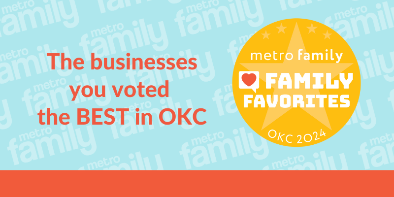Award badge stating Metro Family Family Favorites OKC 2024